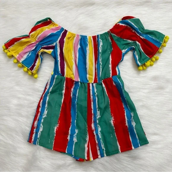 New BUNDLE (5) Girls Toddler 4T-5T Summer Rompers